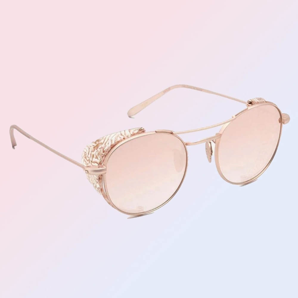 Beautiful Krewe Orleans Blinker Rose Gold Sunglasses